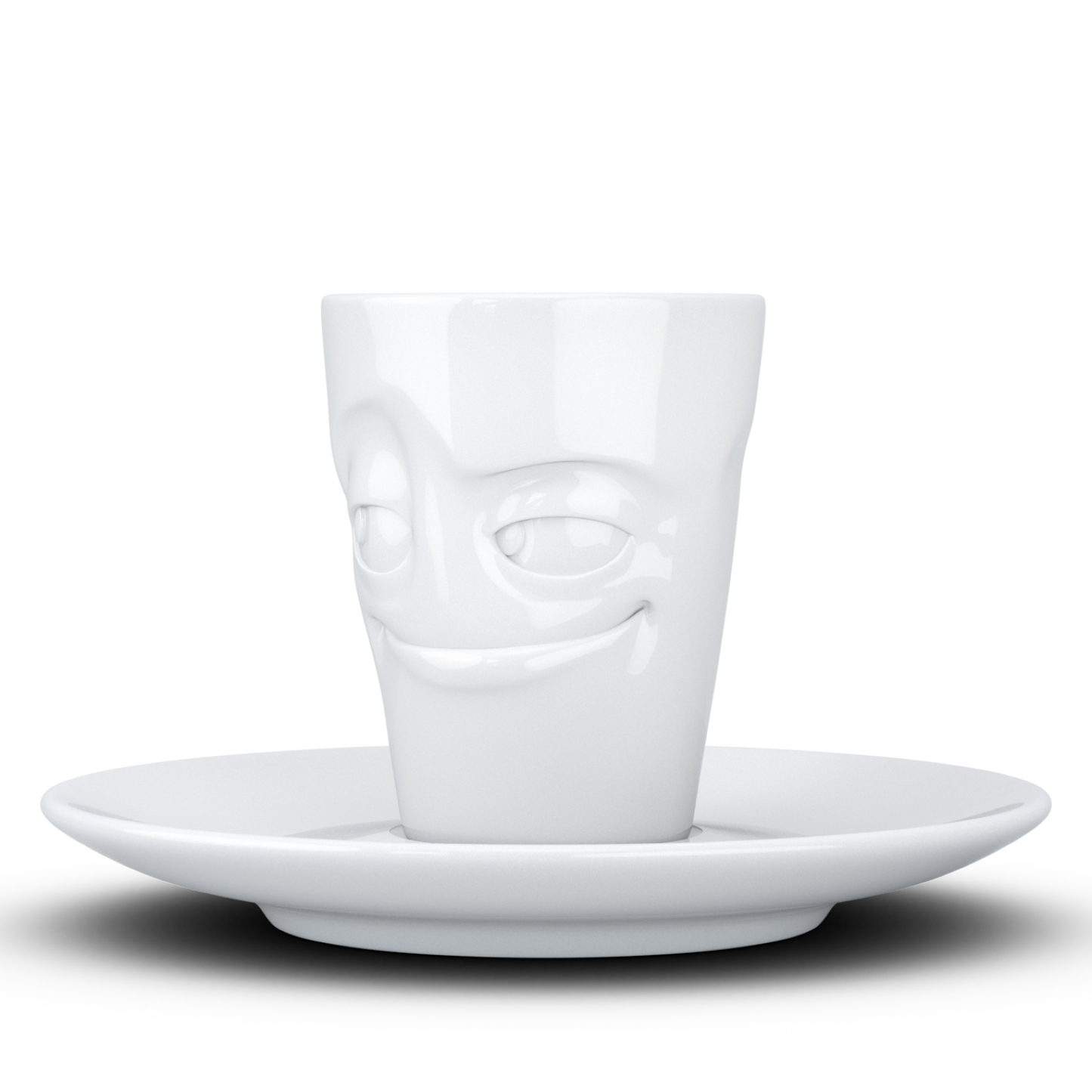 FIFTYEIGHT PRODUCTS / Tazze / Tazzina da caffè espresso con piattino "Birichina" (Porcellana, 80 ml, Bianca, Made in Germany)