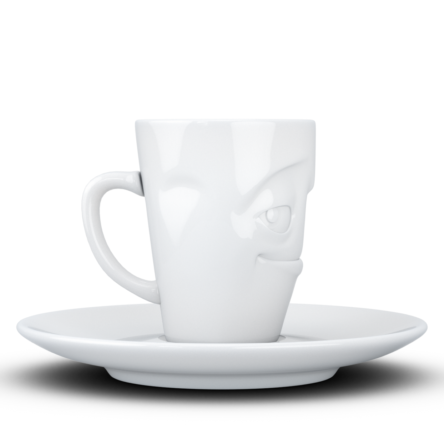 FIFTYEIGHT PRODUCTS / Tazze / Tazzina da caffè espresso con piattino "Birichina" (Porcellana, 80 ml, Bianca, Made in Germany)
