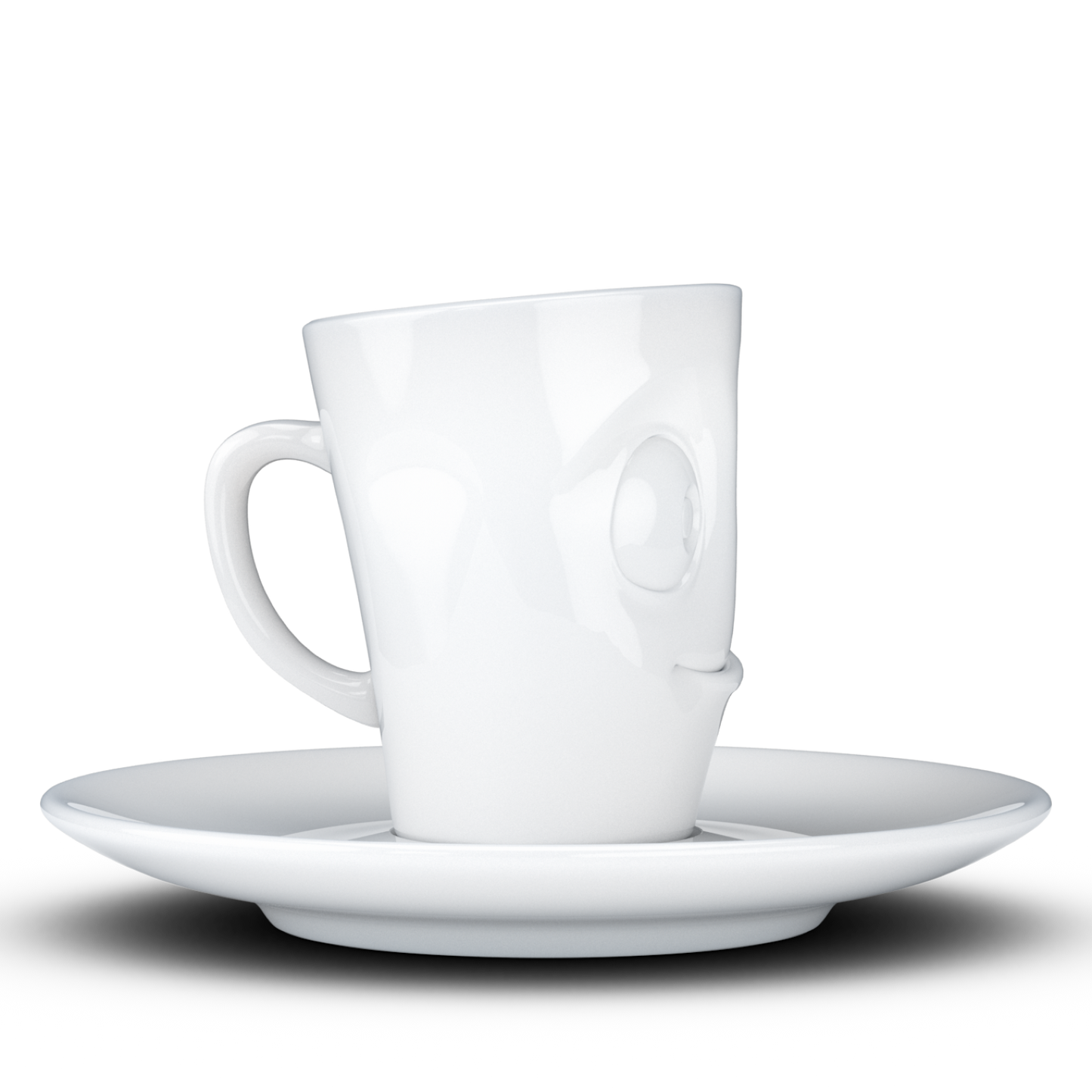 FIFTYEIGHT PRODUCTS / Tazze / Tazzina da caffè espresso con piattino "Lecker" (porcellana, 80 ml, bianco, Made in Germany)