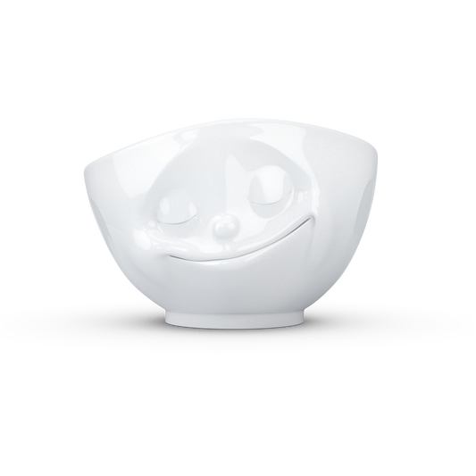 FIFTYEIGHT PRODUCTS / Cups / Bowl "Happy" (Porcelain, 1000ml, white, Made in Germany)
