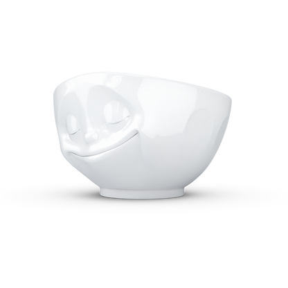 FIFTYEIGHT PRODUCTS / Cups / Bowl "Happy" (Porcelain, 1000ml, white, Made in Germany)