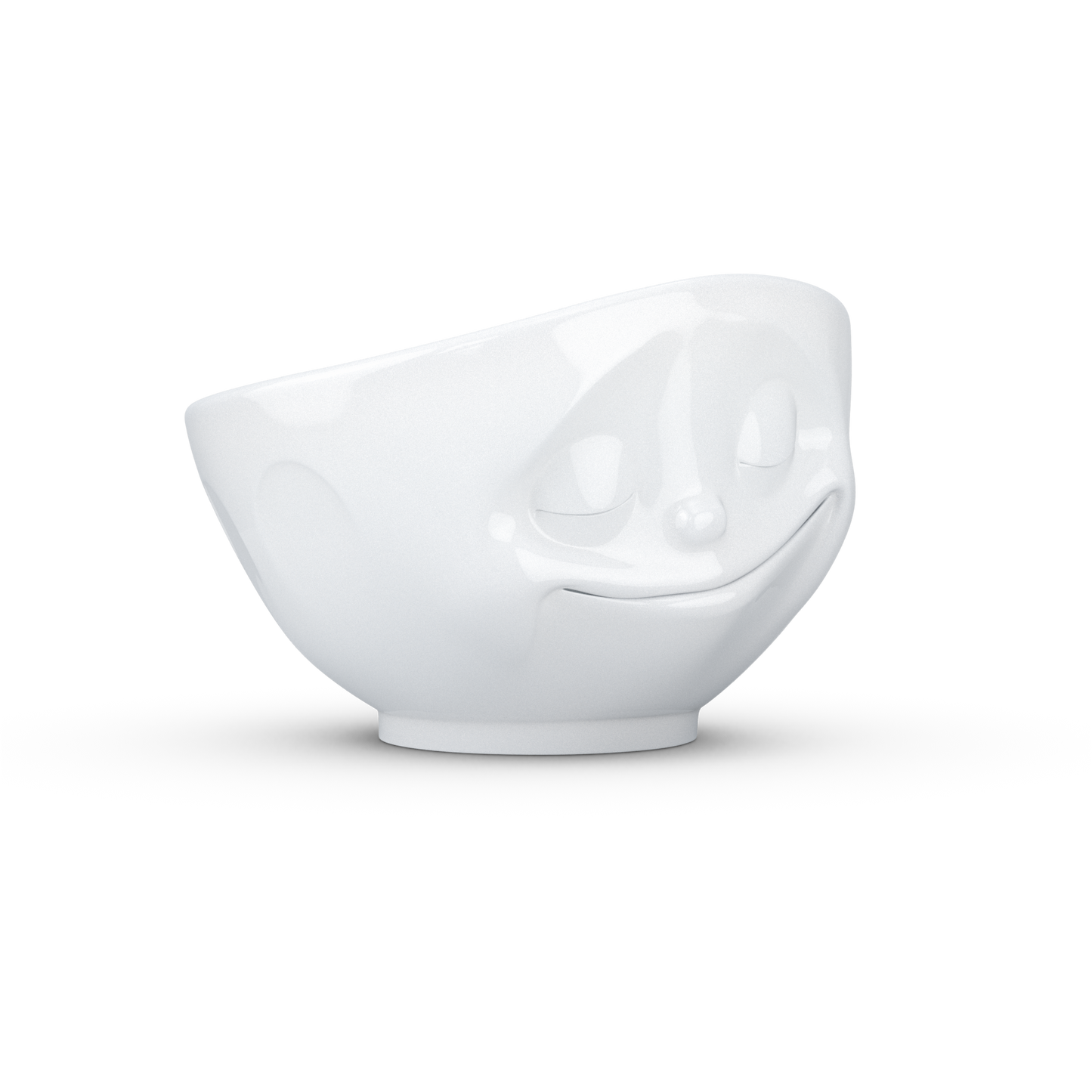 FIFTYEIGHT PRODUCTS / Cups / Bowl "Happy" (Porcelain, 1000ml, white, Made in Germany)