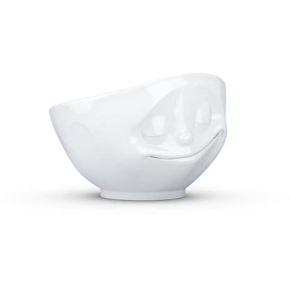 FIFTYEIGHT PRODUCTS / Cups / Bowl "Happy" (Porcelain, 1000ml, white, Made in Germany)