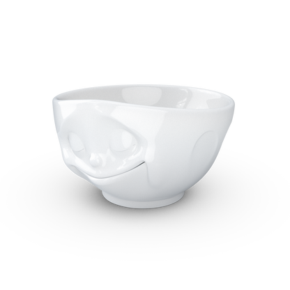 FIFTYEIGHT PRODUCTS / Cups / Bowl "Happy" (Porcelain, 1000ml, white, Made in Germany)