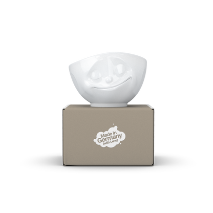 FIFTYEIGHT PRODUCTS / Cups / Bowl "Happy" (Porcelain, 1000ml, white, Made in Germany)