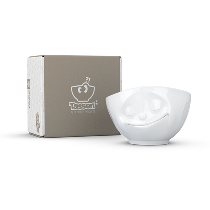 FIFTYEIGHT PRODUCTS / Cups / Bowl "Happy" (Porcelain, 1000ml, white, Made in Germany)