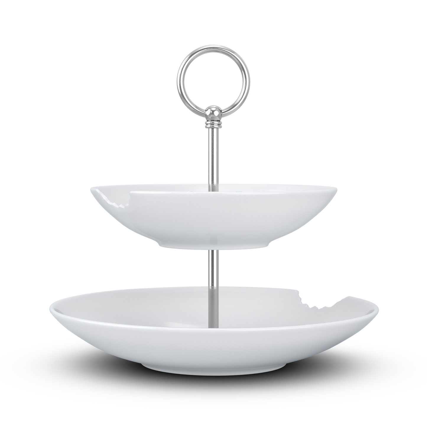 FIFTYEIGHT Food Tempel mit Biss, Etagere 2-stufig, Porzellan, Made in Germany