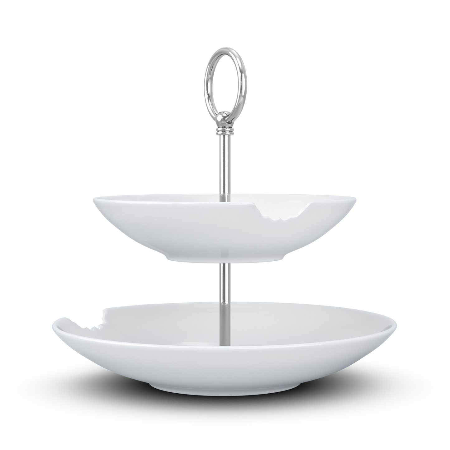 FIFTYEIGHT Food Tempel mit Biss, Etagere 2-stufig, Porzellan, Made in Germany