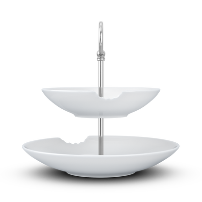 FIFTYEIGHT Food Tempel mit Biss, Etagere 2-stufig, Porzellan, Made in Germany