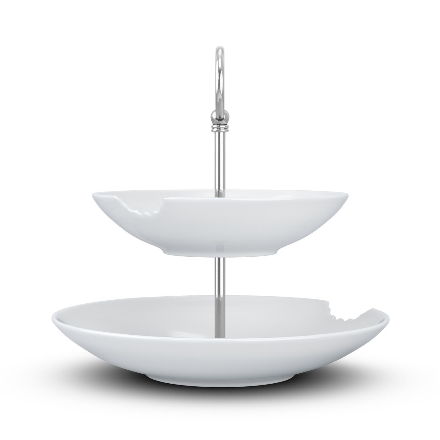 FIFTYEIGHT Food Tempel mit Biss, Etagere 2-stufig, Porzellan, Made in Germany