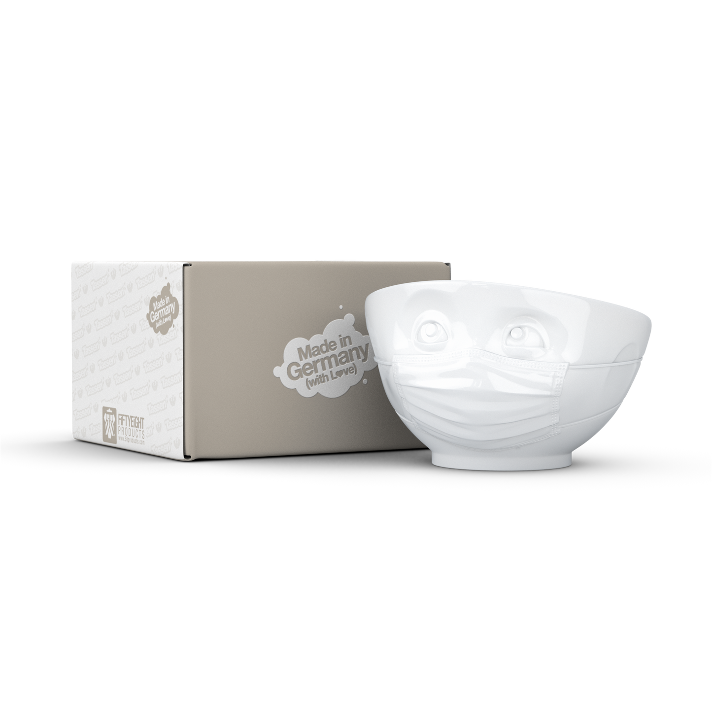 FIFTYEIGHT PRODUCTS / Cups / Bowl "Confident" (Porcelain, 500ml, white, Made in Germany)
