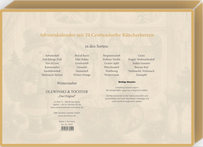 Räucherkerzen-Adventskalender, Motiv: Winterzauber