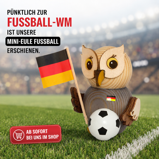 Kuhnert Mini Eule mit Fußball, ca. 7cm