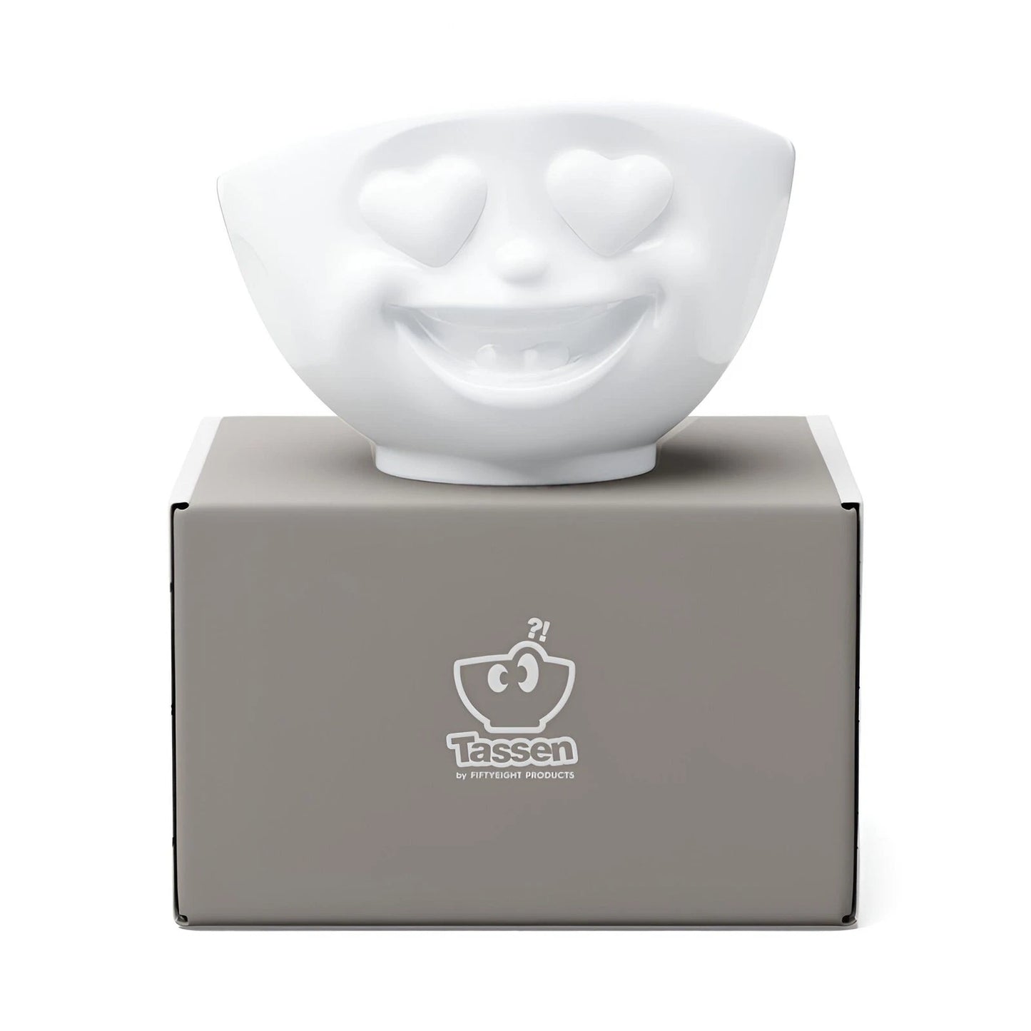 FIFTYEIGHT PRODUCTS / Schale „Herzlich“ (Porzellan, 500ml, Weiß, Made in Germany)