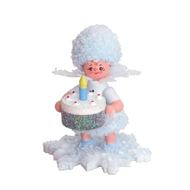 Kuhnert Woodturning Snowflake with Snow Globe - 5 cm