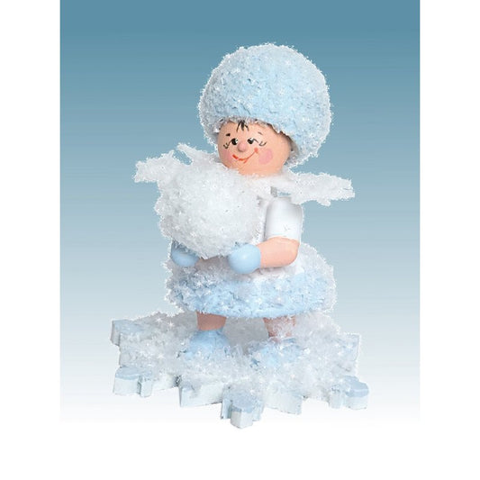 Drechslerei Kuhnert Schneeflöckchen mit Schneekugel - 5 cm