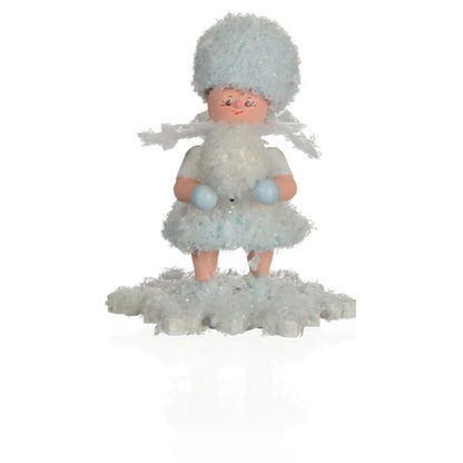 Kuhnert Woodturning Snowflake with Snow Globe - 5 cm