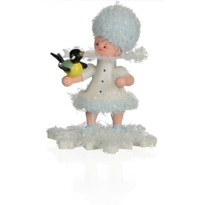 Drechslerei Kuhnert Snowflake with Little Birds - 5 cm