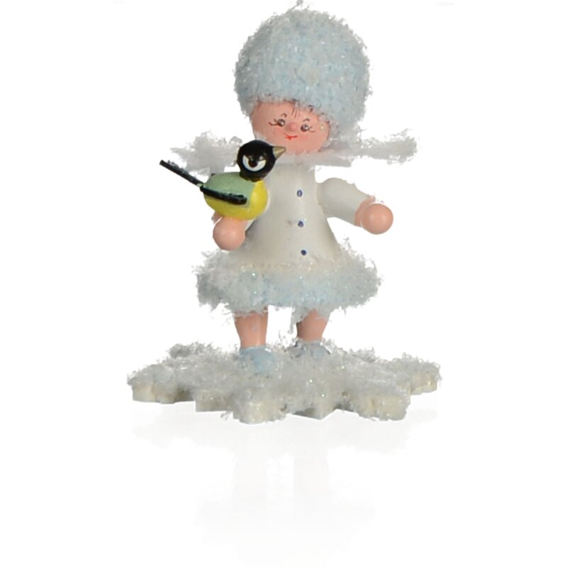Drechslerei Kuhnert Snowflake with Little Birds - 5 cm