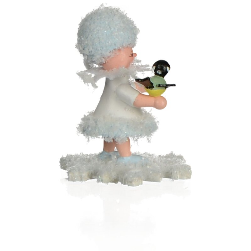 Drechslerei Kuhnert Snowflake with Little Birds - 5 cm